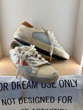 Golden Goose Cream Drawstring Dust Bag with Black Logo